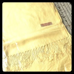 Lovely Lemon Yellow Pashmina Scarf 30% silk
